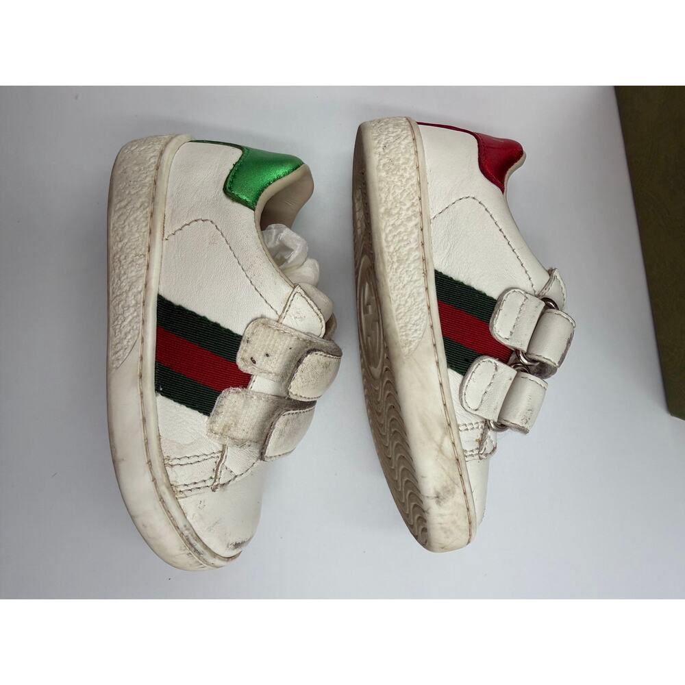 Gucci kids ace leather sneakers size 21 with box - Picture 2 of 7